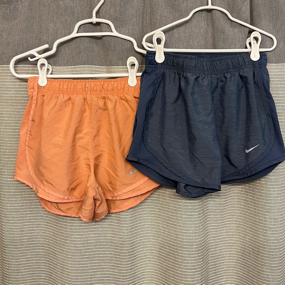 Two pairs of Nike tempo running Shorts XS